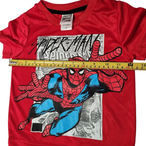 Marvel Spider-Man Toddler T-Shirt Red Short Sleeve Graphic Tee Size 2T - Picture 6 of 7